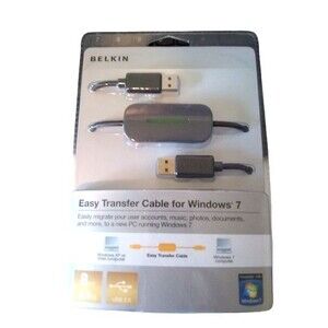 Belkin Easy Transfer Cable For Windows 7, 8 ft 2.4 m USB 2.0 Open Back